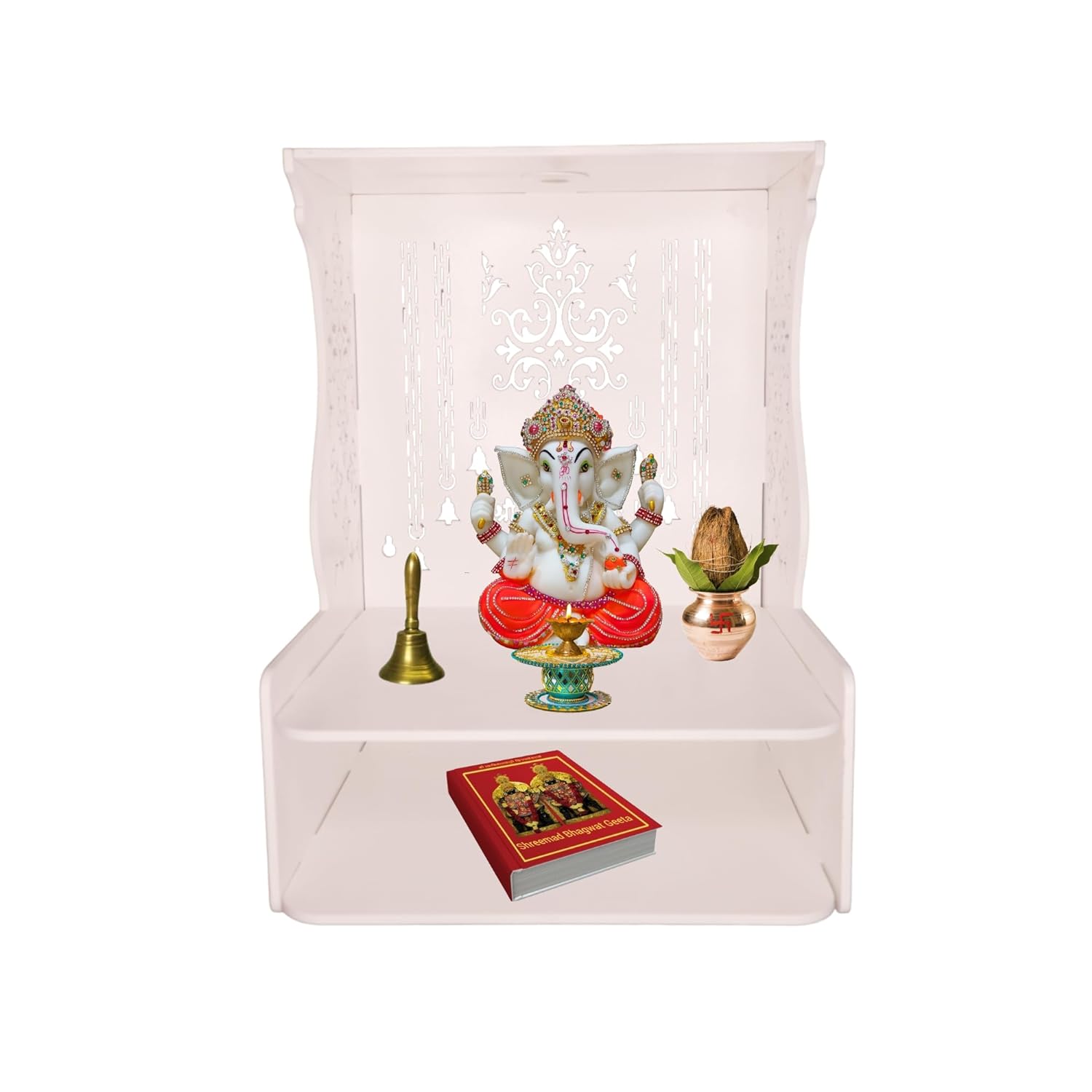 Mangal Beautiful Pooja Stand Wooden Temple