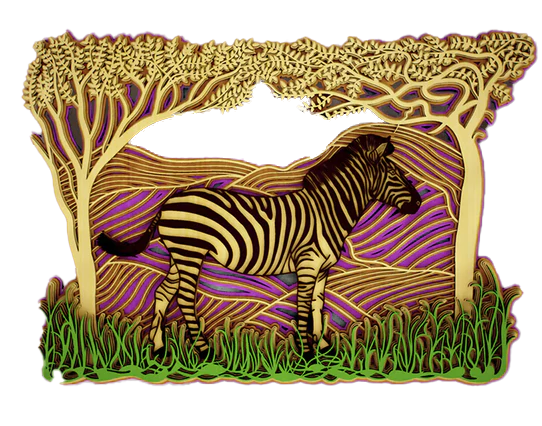 3D Zebra In Jungle Mandala Art Wall Decor