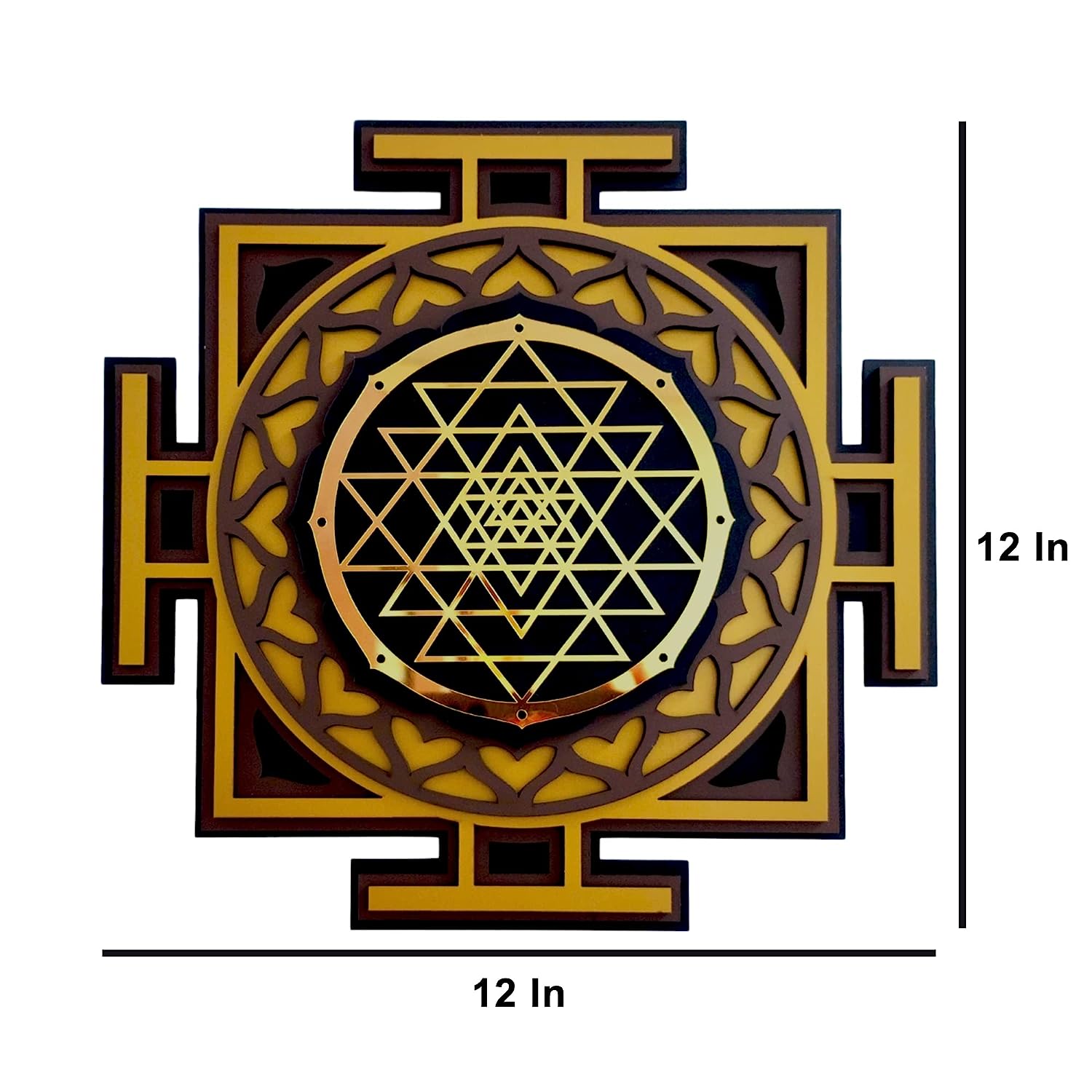 Size of Sri Yantra Mandala Wall Decor
