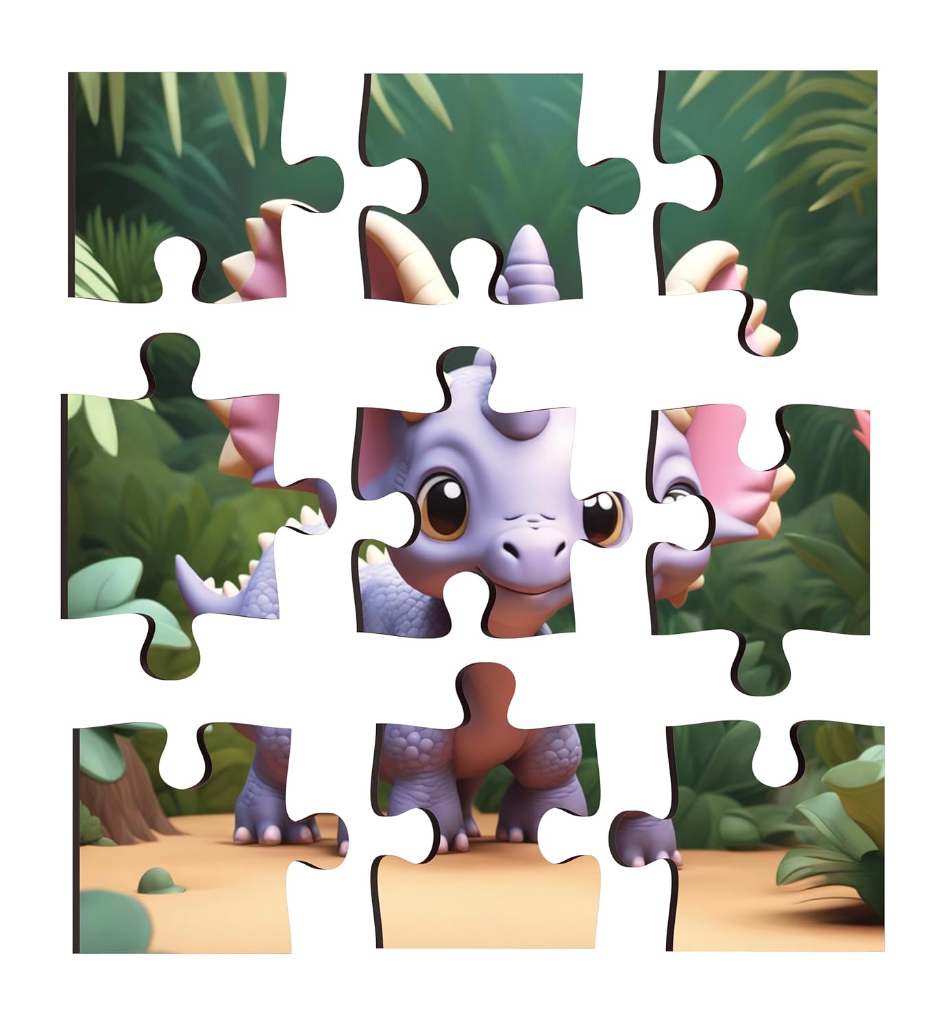 Kid's Wooden Animal Kingdom Jigsaw Puzzle