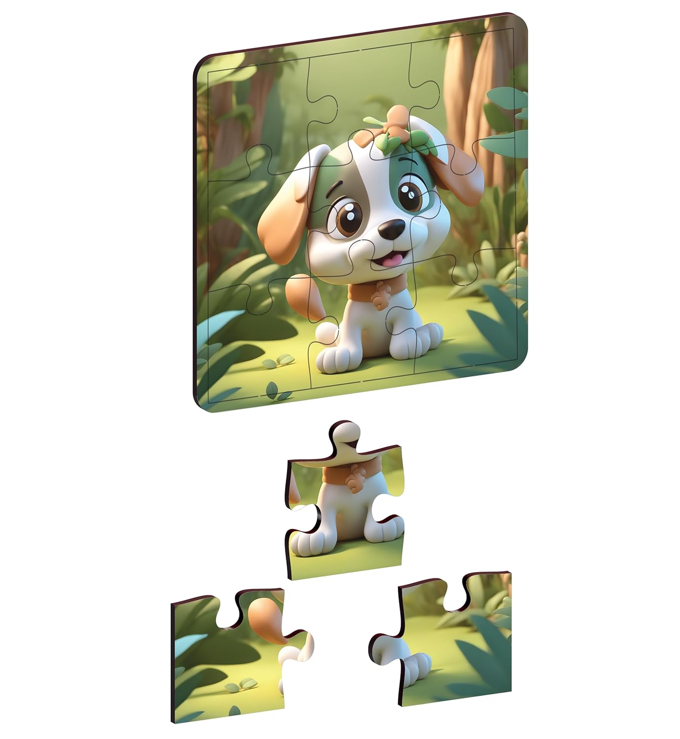 Kid's Wooden Animal Kingdom Jigsaw Puzzle