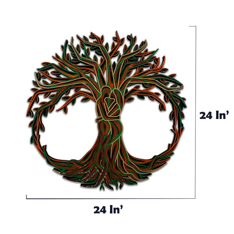 3D Tree of Life Mandala Art Wall Decor