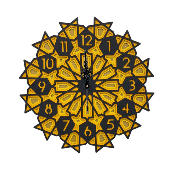 3D Star Mandala Clock