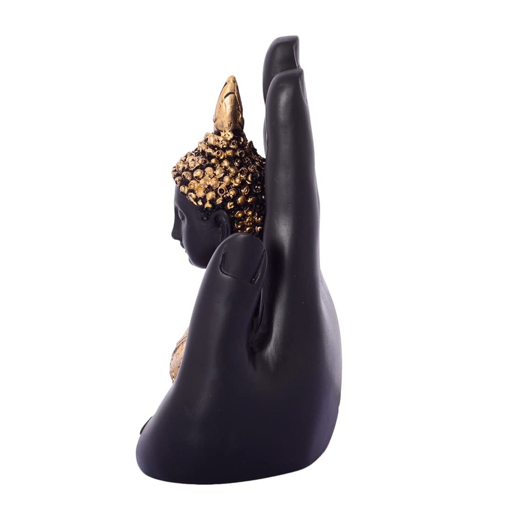 Luxurious Gold & Black Hand Buddha Decoration Statue Showpiece