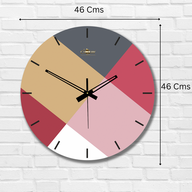 Beautiful Colour Palette Big Design Wall Clock