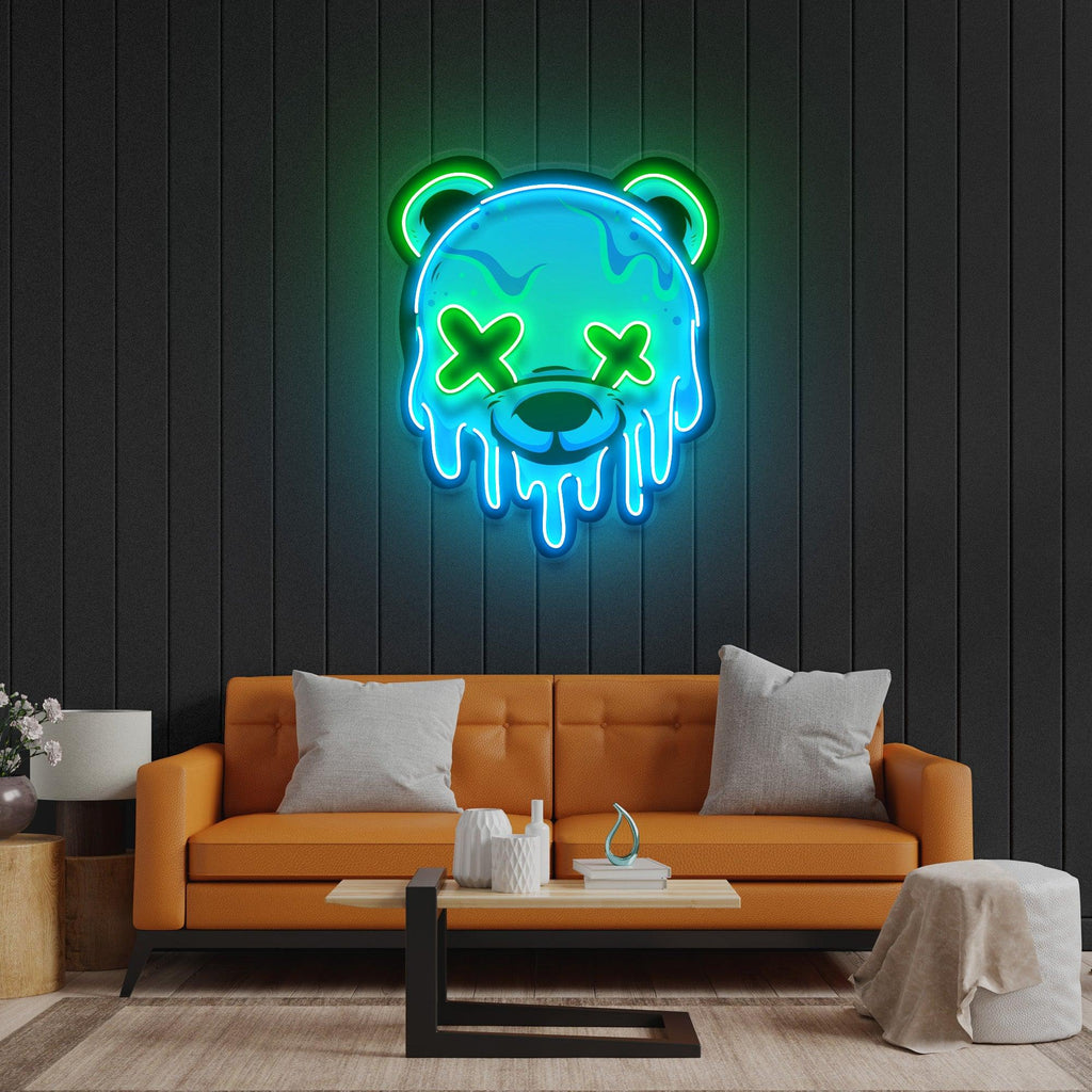 Bear Neon Sign Cute Animal Aesthetic Led Neon Light