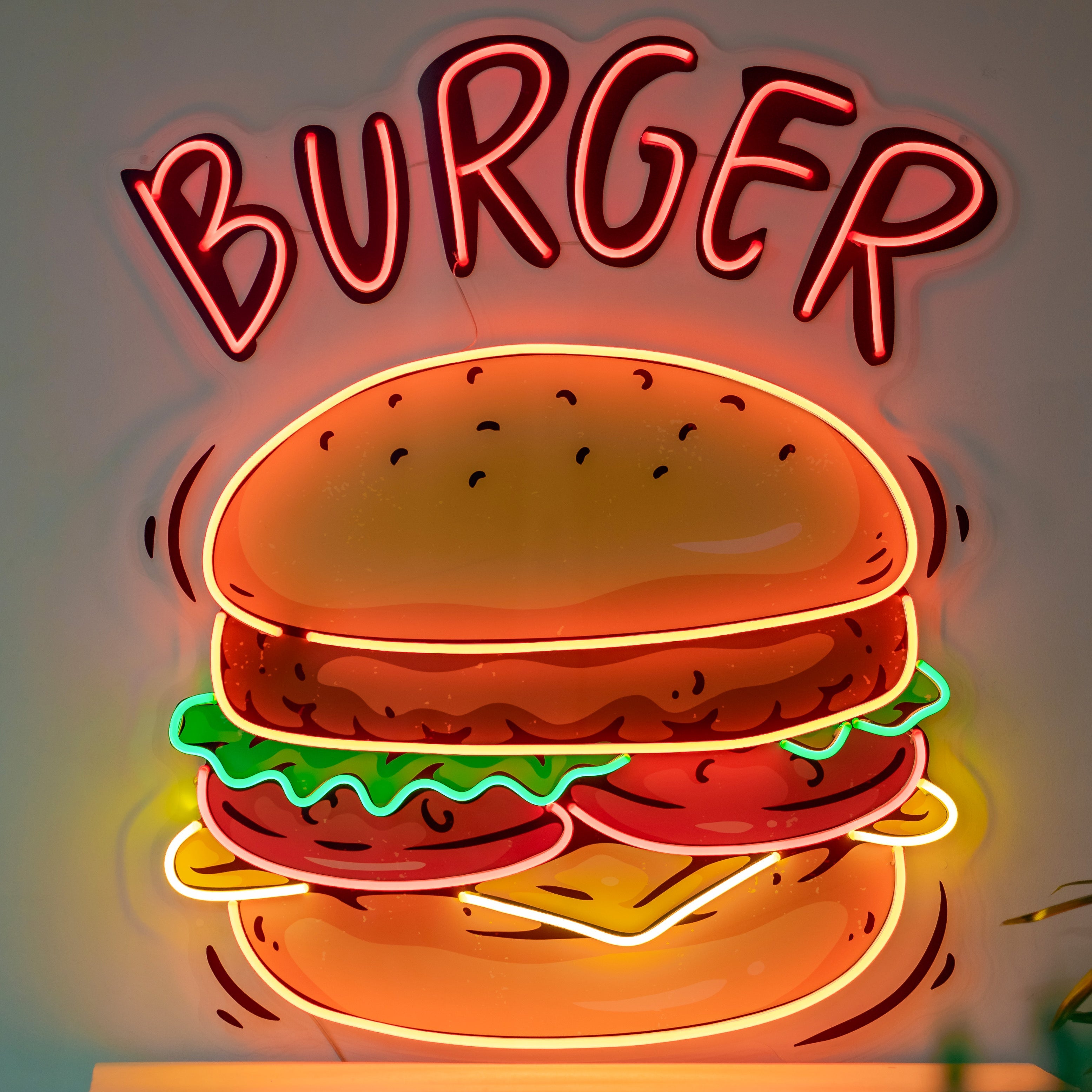 Hamburger Aesthetic Led Neon Light