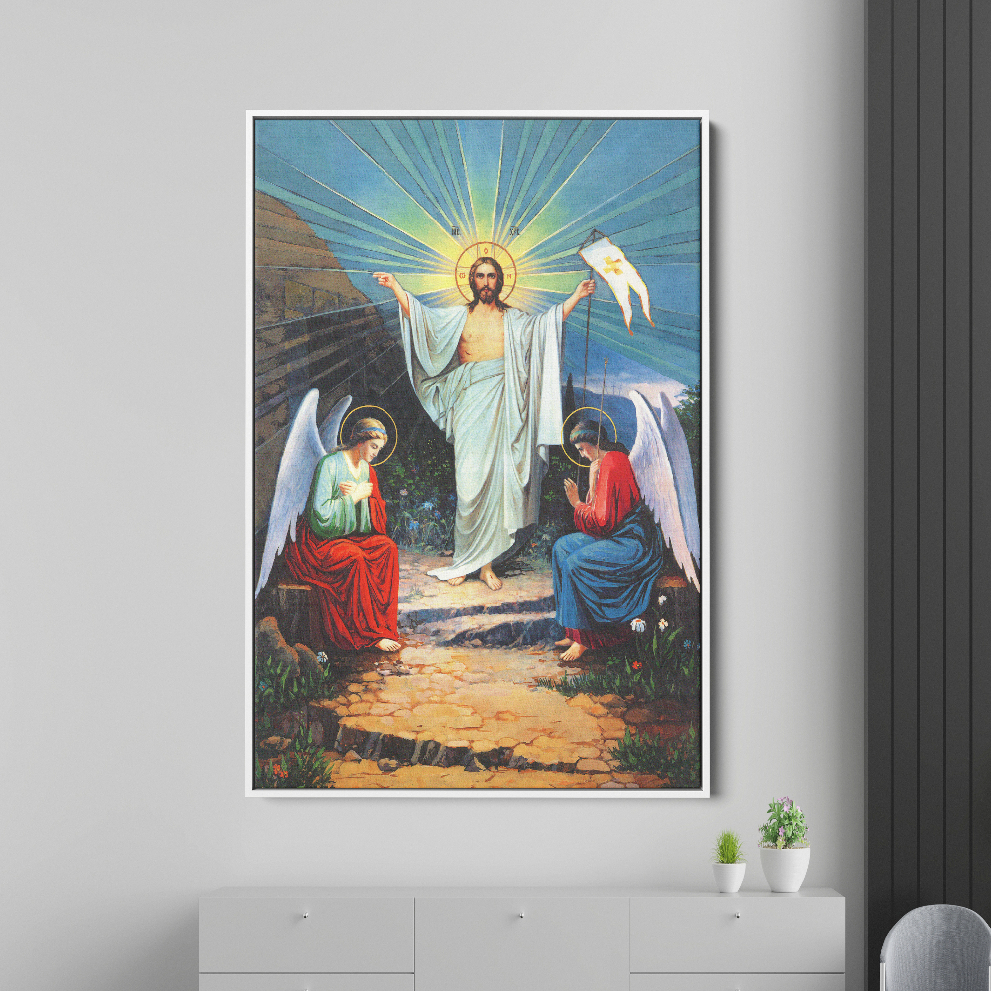Christ Resurrection Wall Tapestry Jesus Medieval Canvas Wall Painting