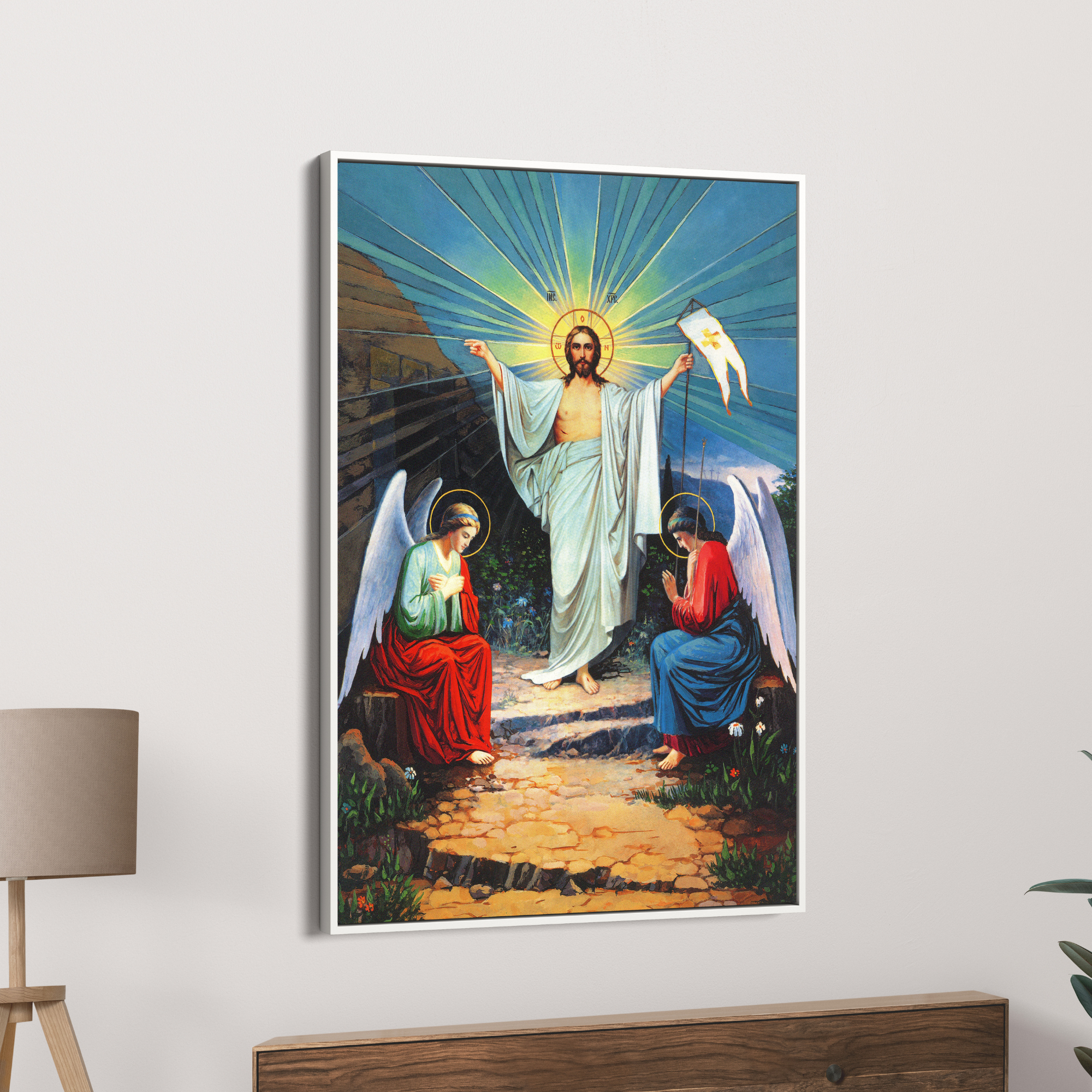 Christ Resurrection Wall Tapestry Jesus Medieval Canvas Wall Painting