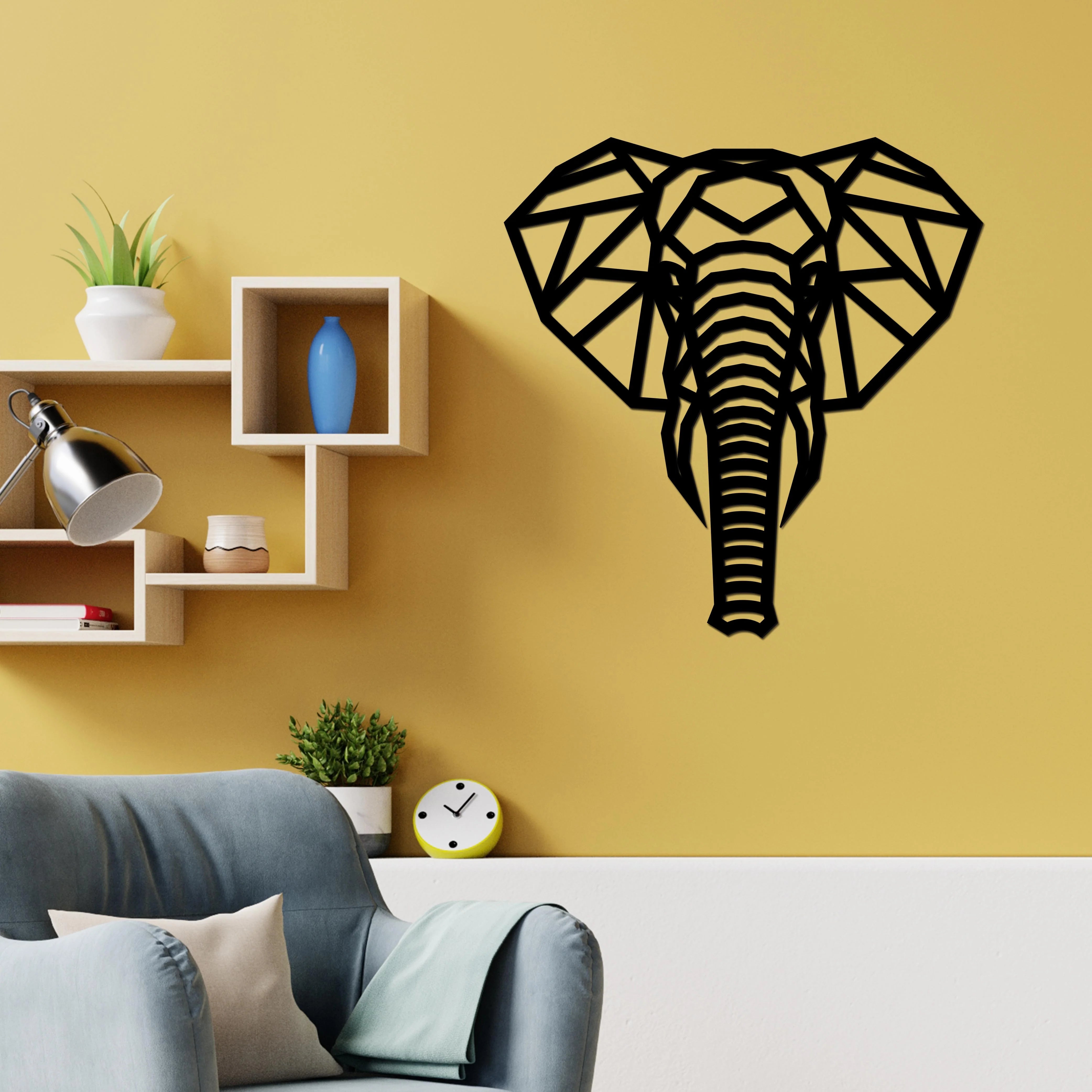 Beautiful Elephant Head Premium Quality Wooden Wall Hanging