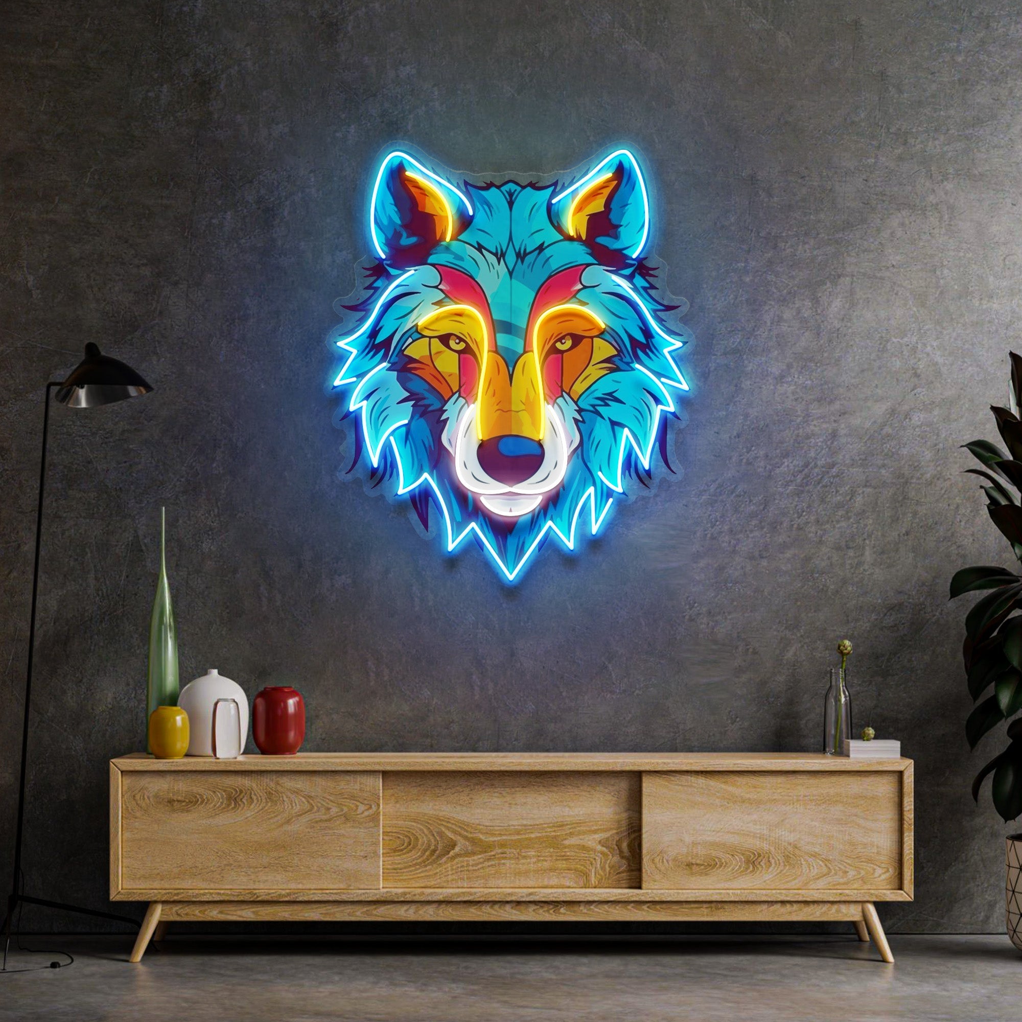 Colorful Wolf Aesthetic Led Neon Light