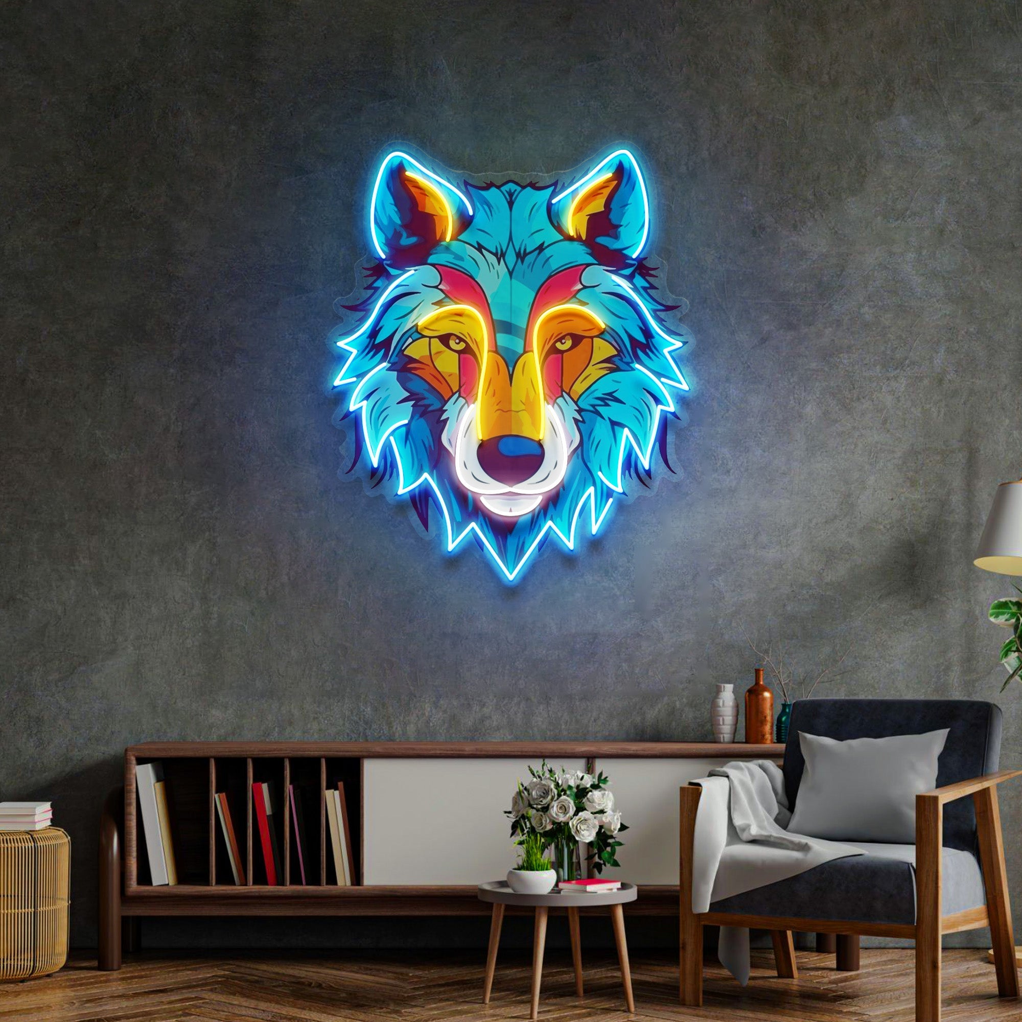Colorful Wolf Aesthetic Led Neon Light