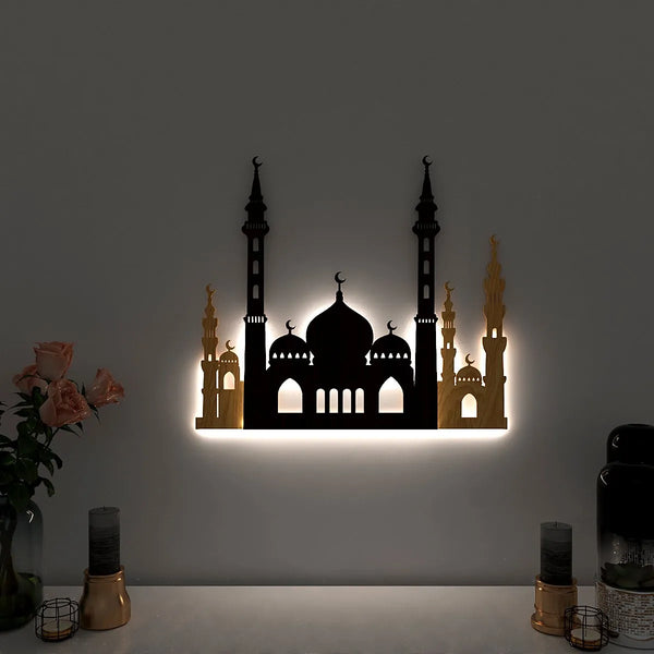 Illuminated Mosque Backlit Wall Art