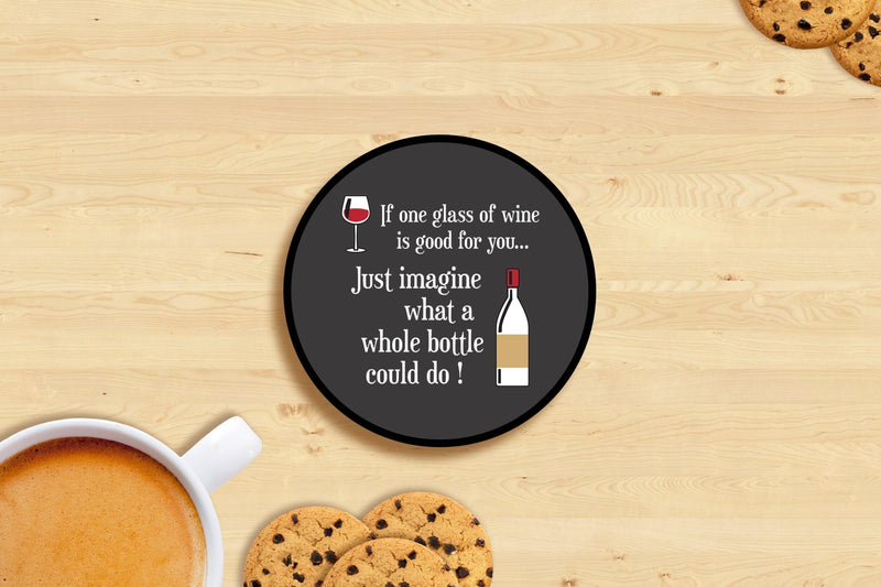 Wine O'Clock Coasters: Set of 6 for Your Favorite Drink
