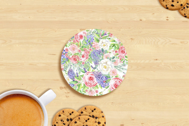Blooming Beauties Coasters: A Set of 6 for Your Table