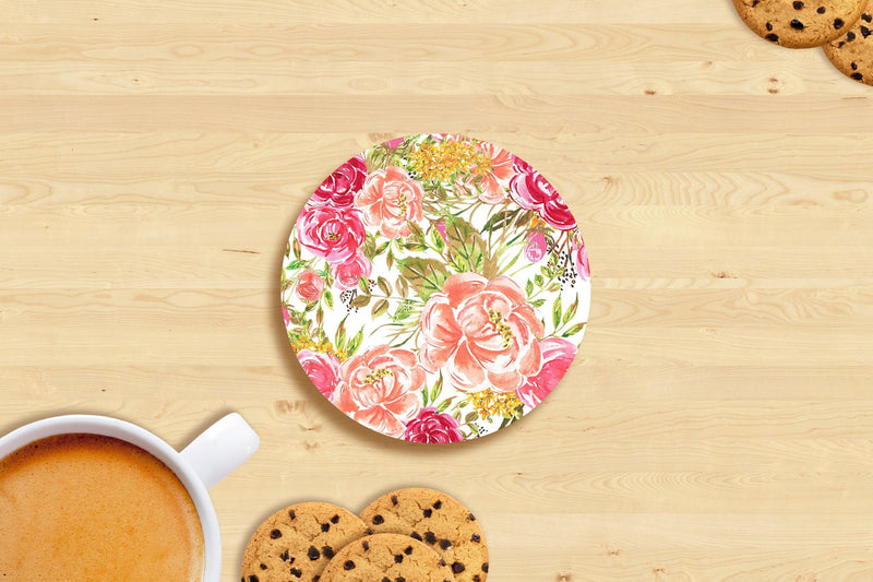 Blooming Beauties Coasters: A Set of 6 for Your Table