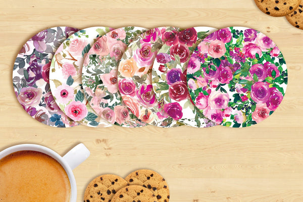 Floral Flare Coasters: 6 Eye-catching Designs for Your Home