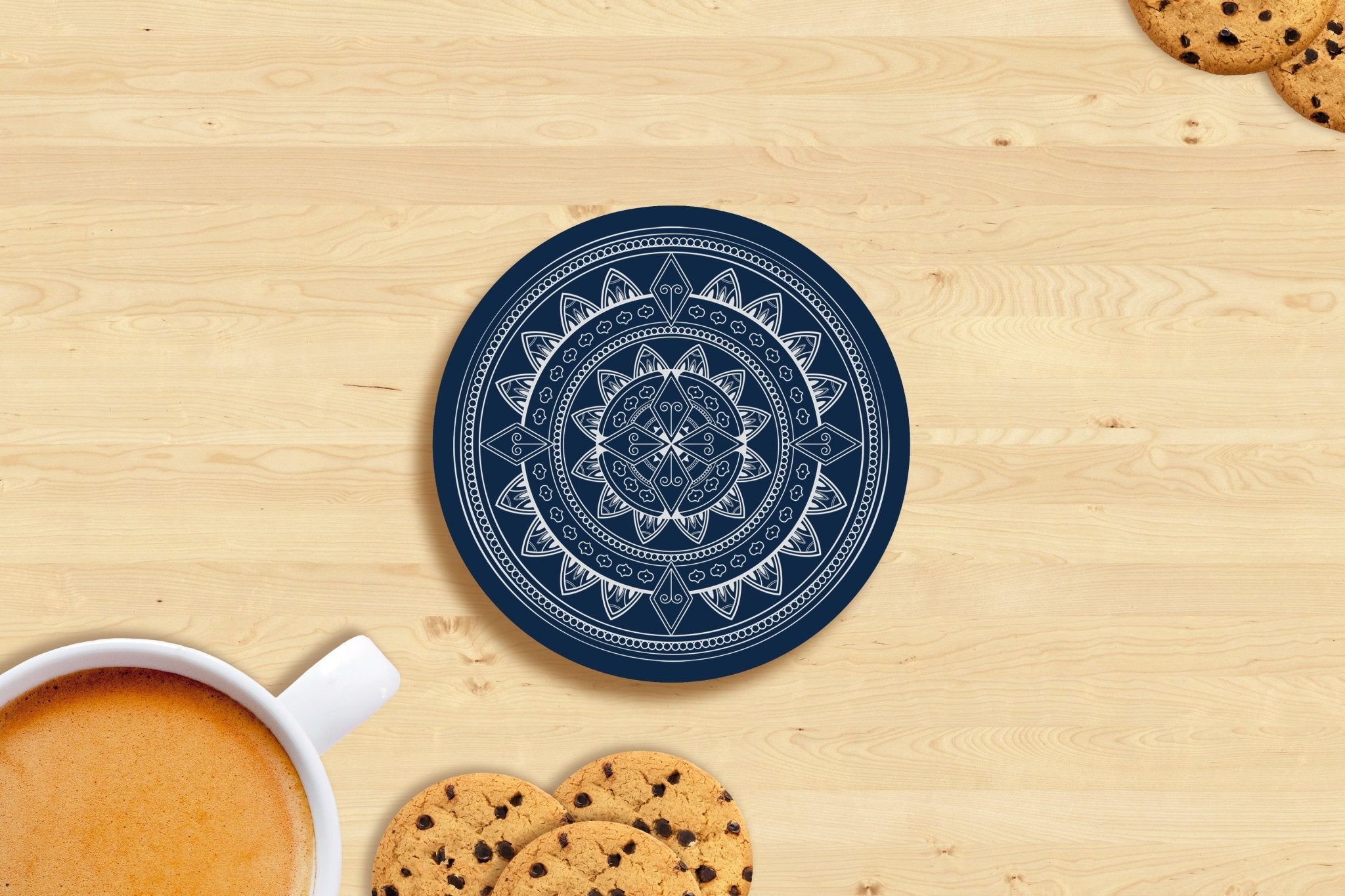 Blue Mandala Coaster Set