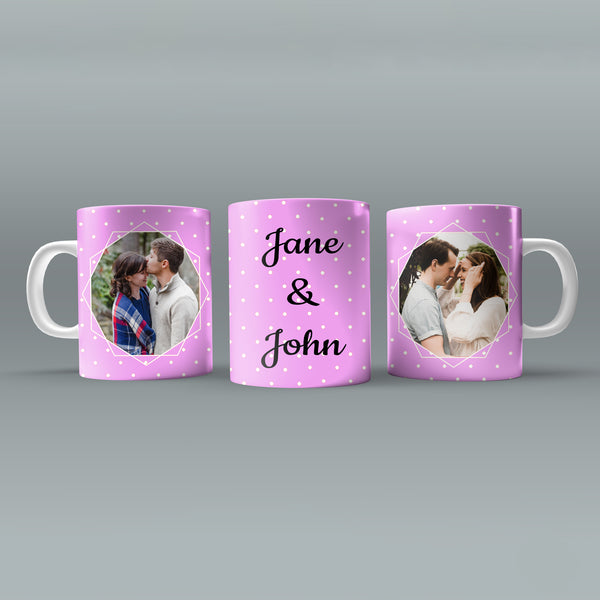 Photo Mug for Couple Pink