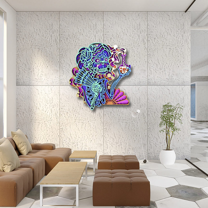 3D Skeleton Mandala Wall Decor