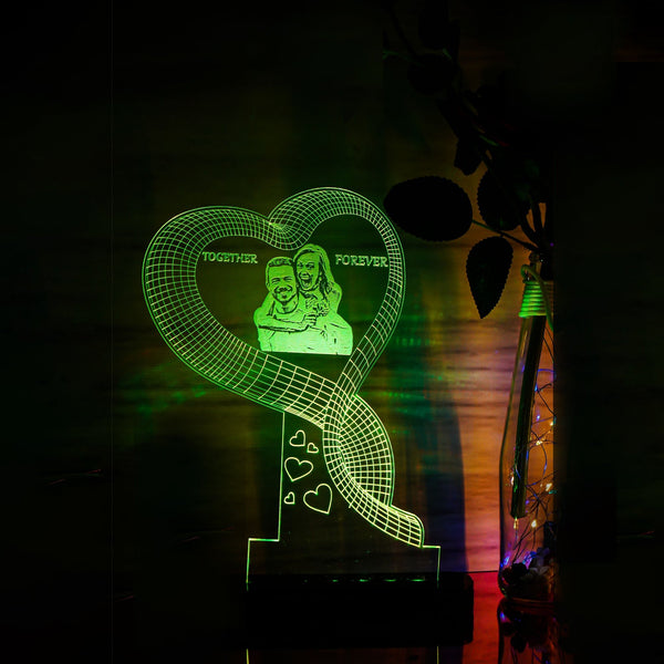3D Illusion Lamp Led Photo Frame Hearts