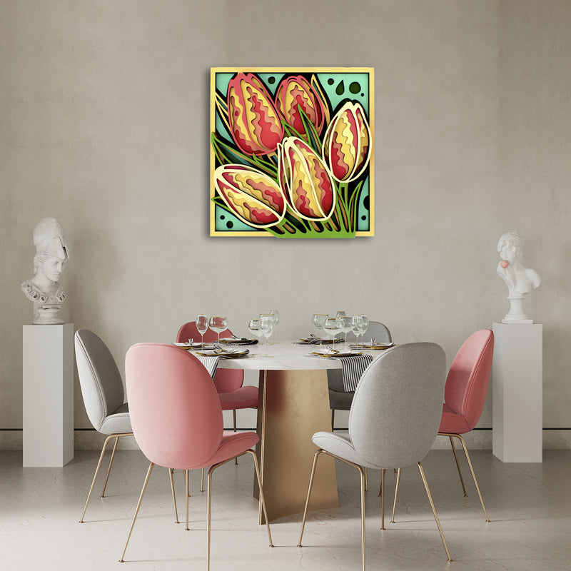 Tulip mandala art