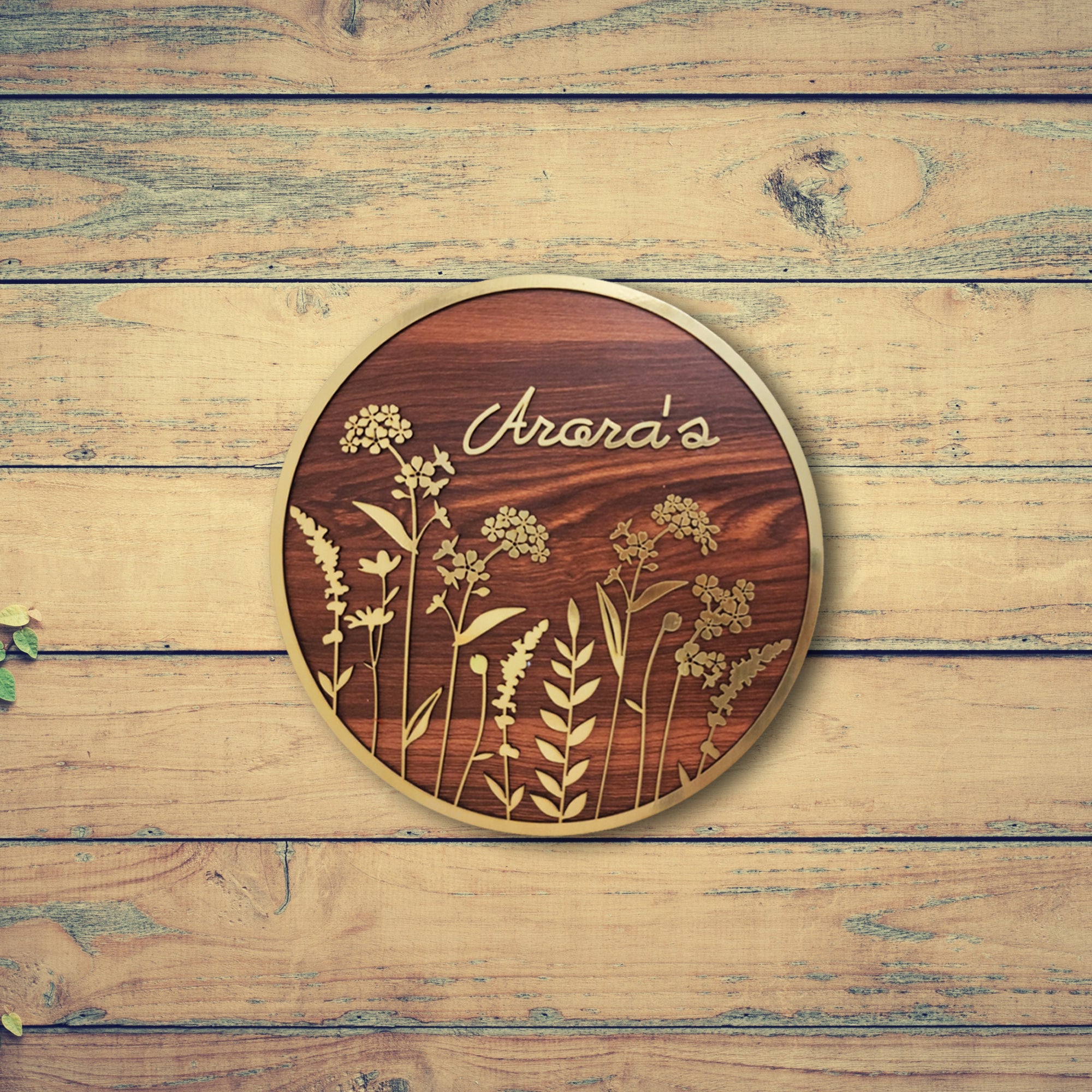 Buy Golden Leaves Nameplate from Clawcrafts