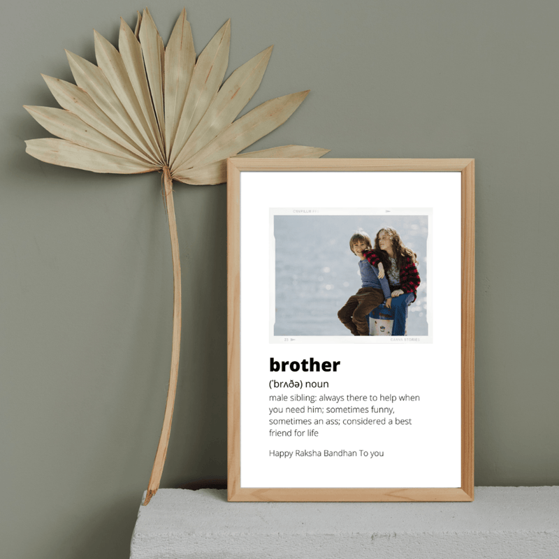 Personalize White Photo Frame For Brother