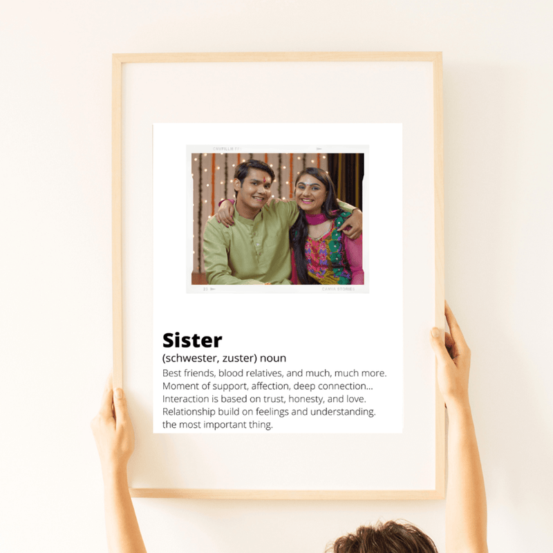 Personalized Wooden Sister Photo Frame on this Raksha bandhan