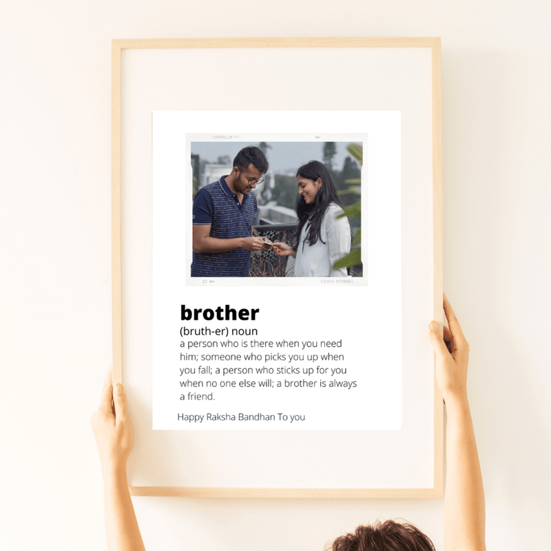 Brother Love Photo Frame with cute text