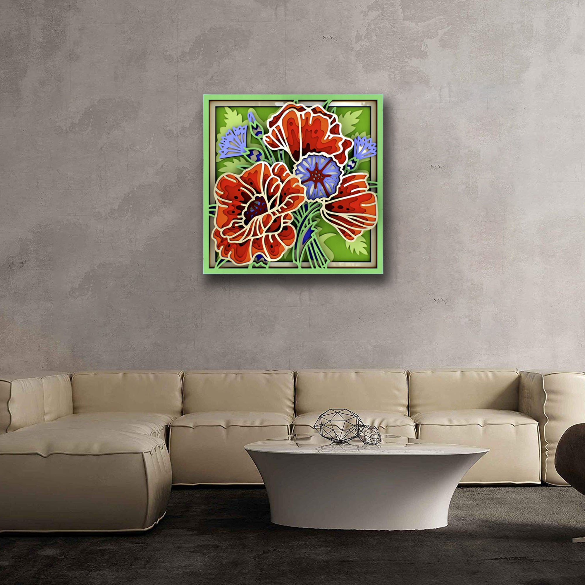 Flower Mandala Art Wall Decor