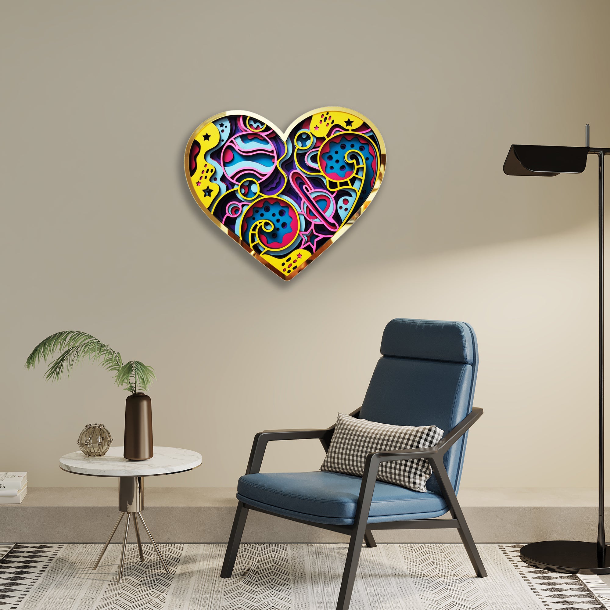Buy Heart Mandala Art Wall Decor
