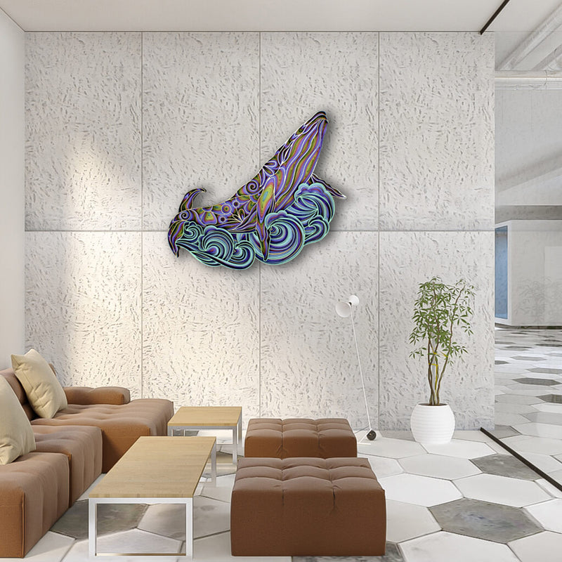 whale mandala wall art