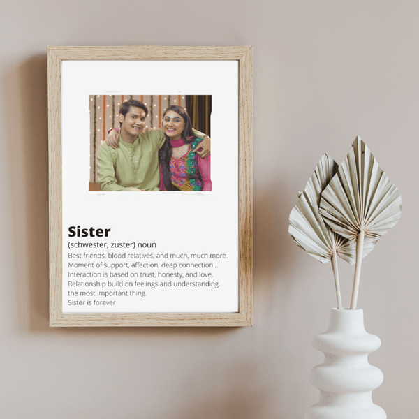Personalized Wooden Sister Photo Frame on this Raksha bandhan