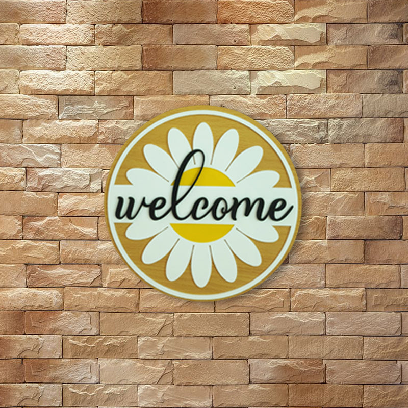 Welcoming Sunflower Door Sign