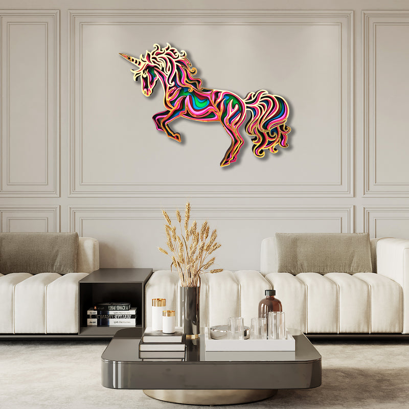 3D Unicorn wall art
