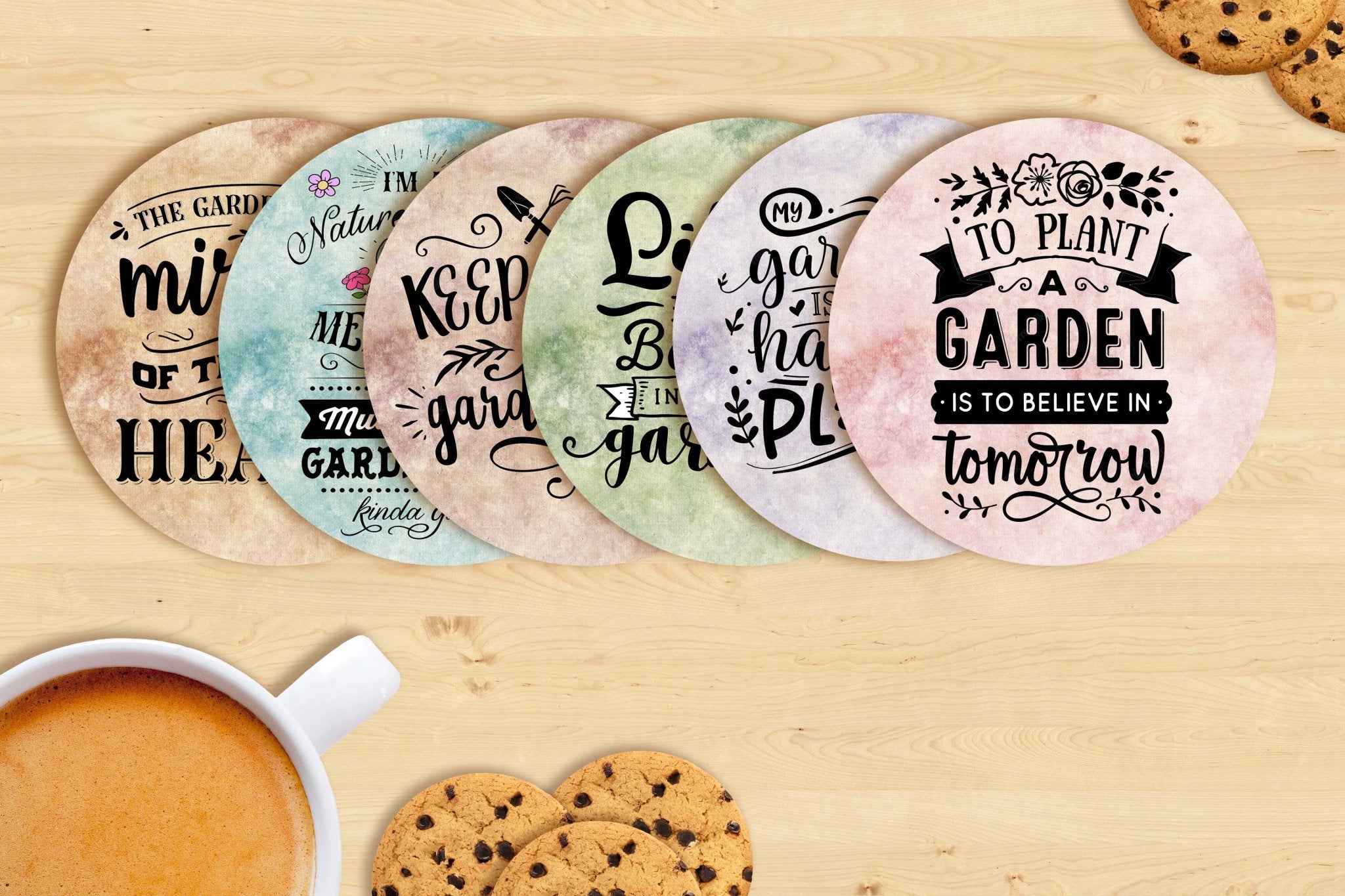 Seed of Hope Coasters: A Set of 6 for Your Garden Dreams