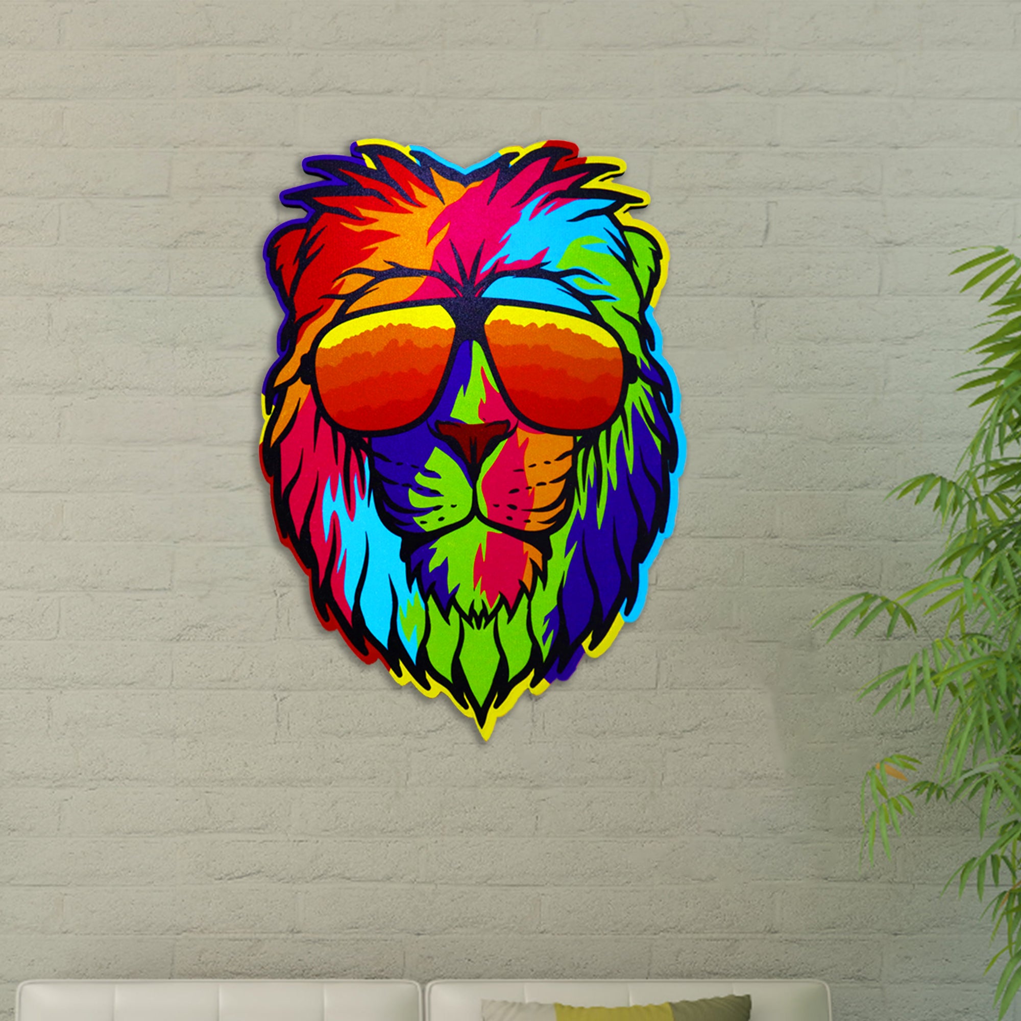 Colorful Lion Wall Decor