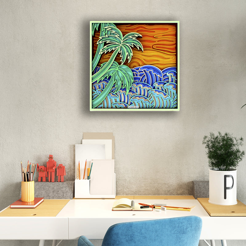 buy Palm Tree Mandala Wall Art