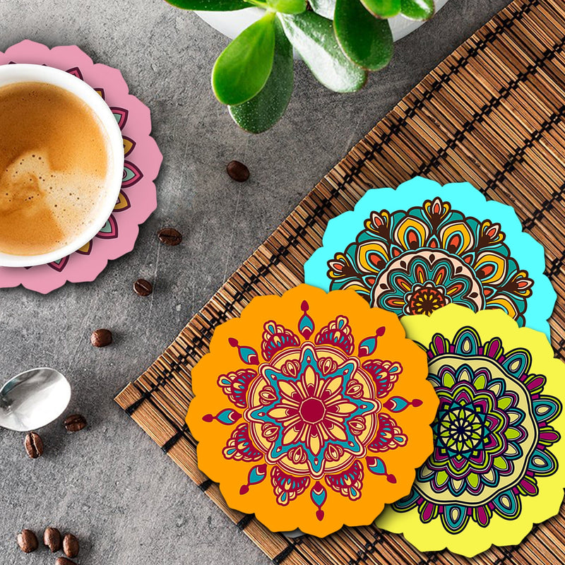 Wooden Star Shape Coasters for Tea and Dinning Table Decor