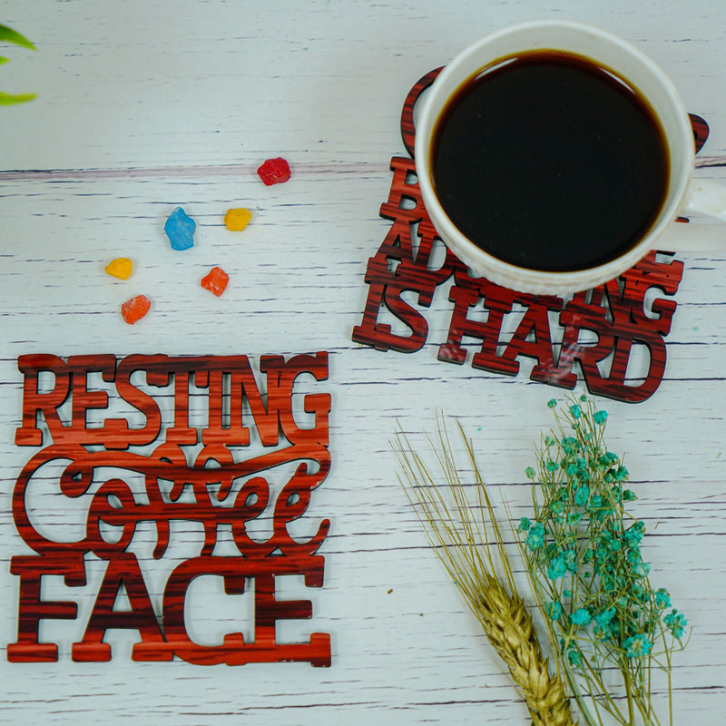 Resting Coffee Face custom coasters
