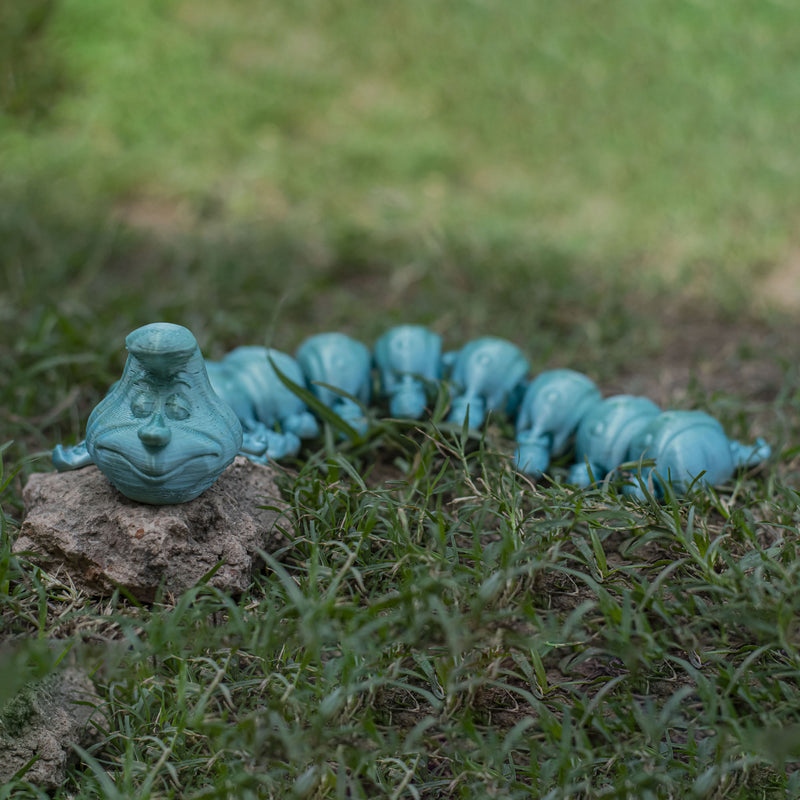 Blue Caterpillar 3D toy
