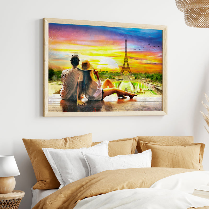 Sunset View Abstract Art Wall Painting