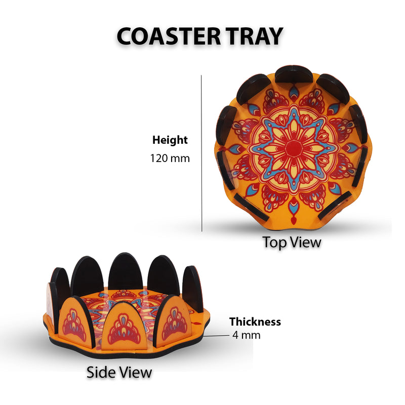 Star Shape Mandala Coaster Tray