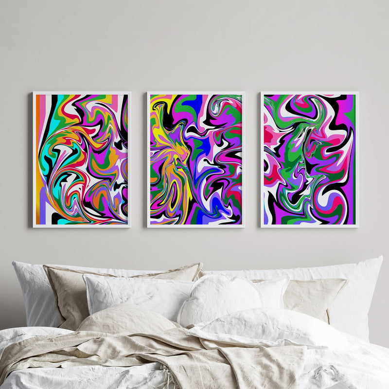 Modern Art Wall Paintings Set of 3