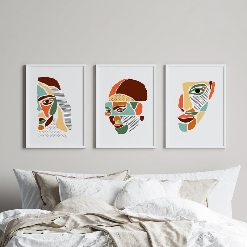 Abstract Face Art Wall Paintings