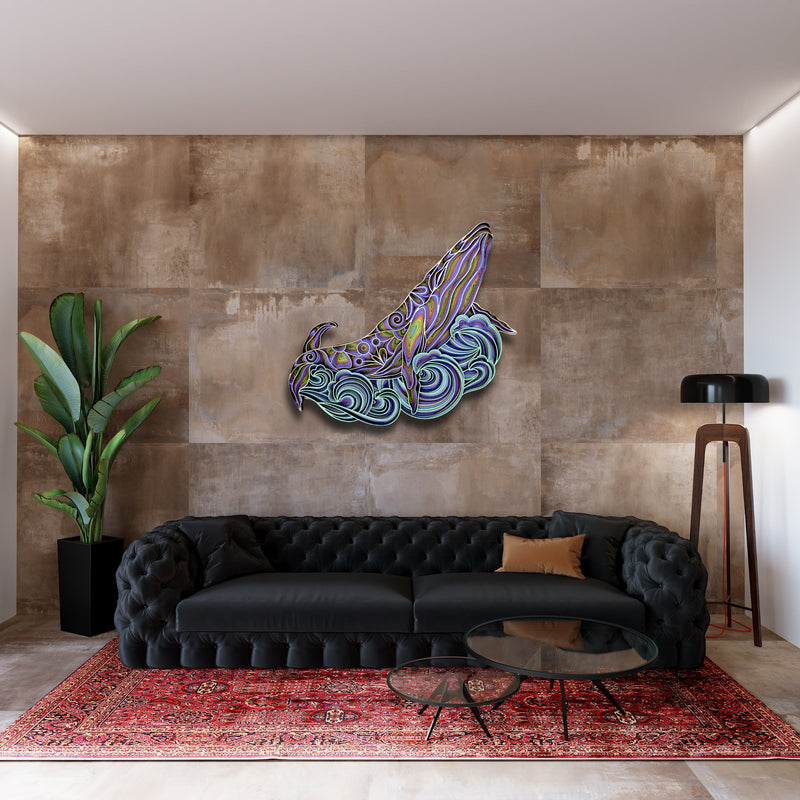 Whale wall decor