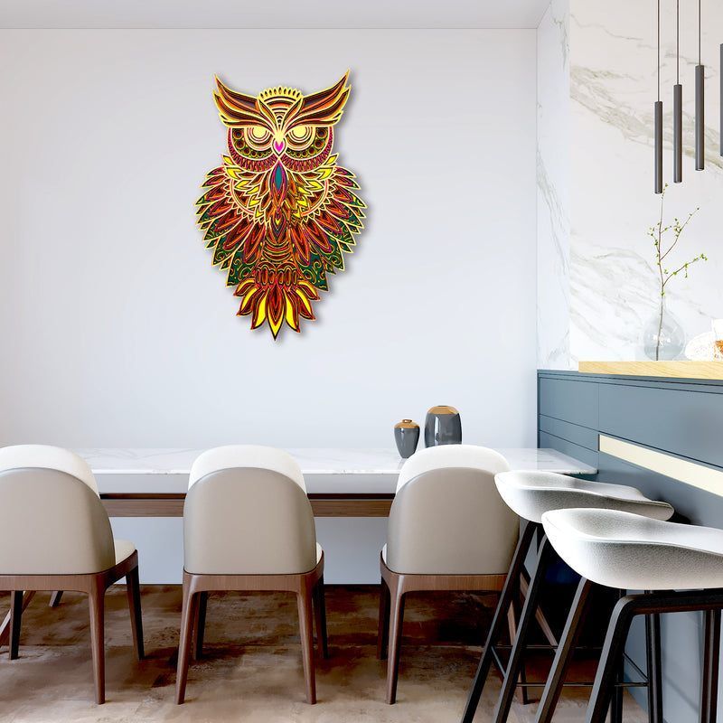 golden owl wall art