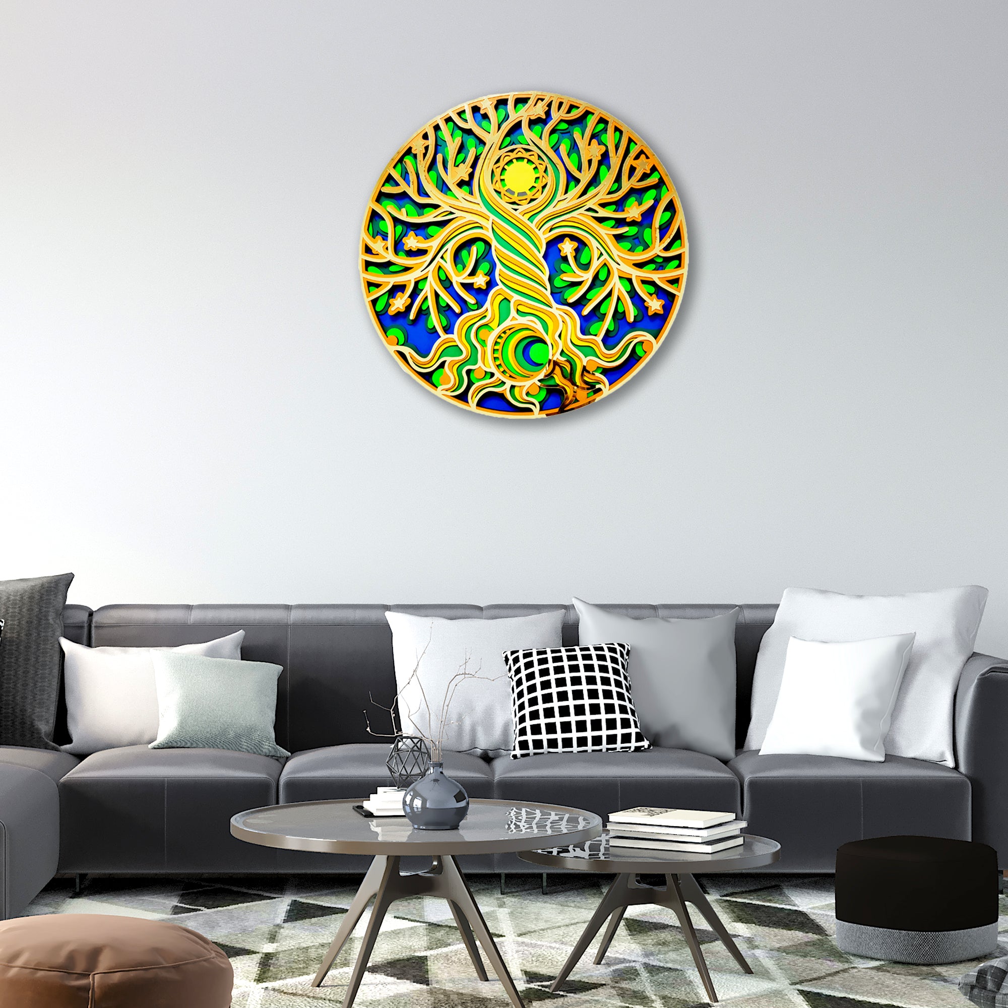 3D Mandala Art Wall Decor